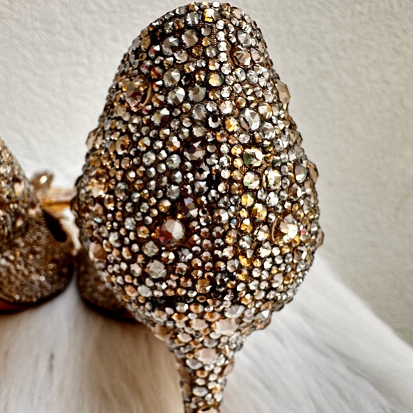 💎 Jimmy Choo Cinderella Gold Alia Heels 💎 - Picture 7 of 10